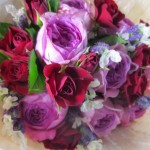 バラとラベンダーの香りの花束