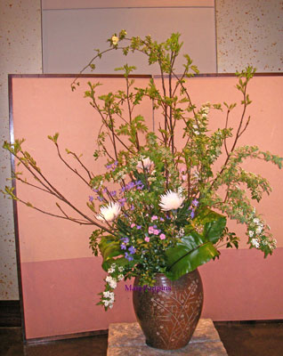 木香バラとコデマリ